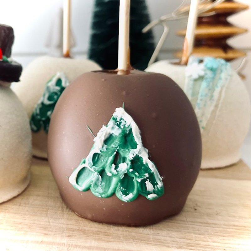 Winter Pine Caramel Apple