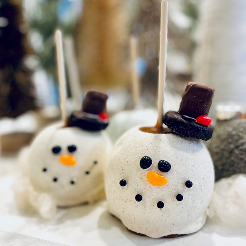 Snowman Caramel Apple