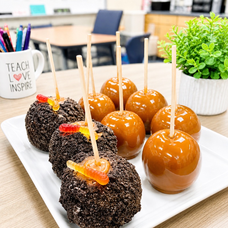Worm in the mud -Oreo apple